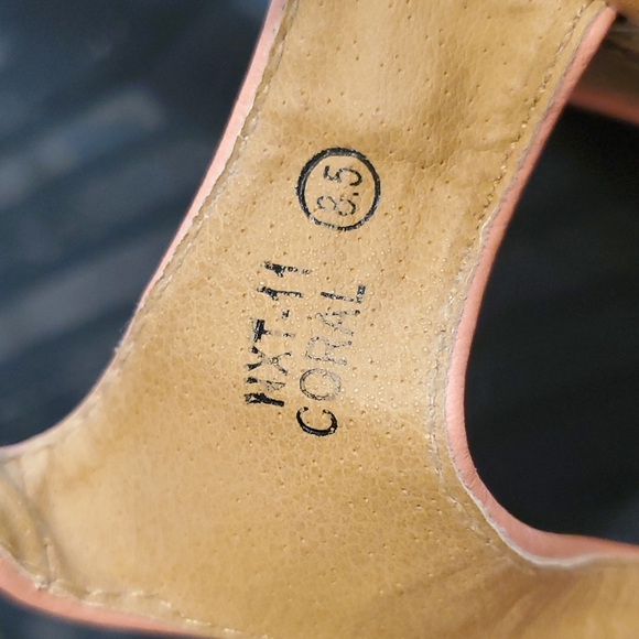 Belle Marie Coral Rhinestone 4" Wedge Sandal, sz 8.5 - Picture 9 of 10